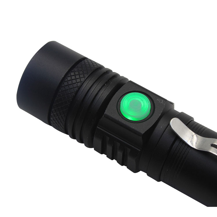 Aluminum High Quality USB 18650 Rechargeable Battery XML T6 LED Flashlights