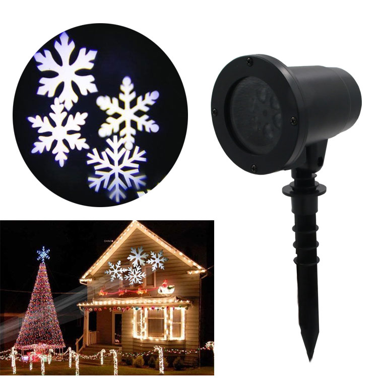 Waterproof Outdoor LED Projector Snowflake Christmas Garden Lamp Lights