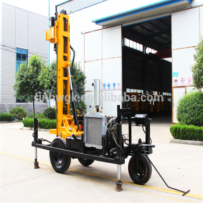 hot selling 1000-1500m trailer mounted for water well air rotary drilling rig