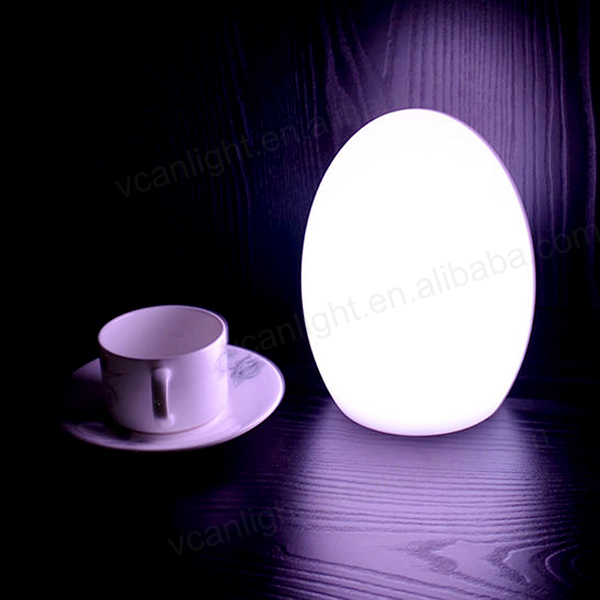 rechargeable 16 colors led egg shape lamp outdoor