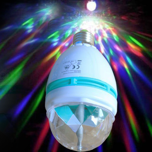 Full Color Rotating Lamp Strobe LED Crystal Stage Light for Disco Party Club Bar Dj Ball Bulb