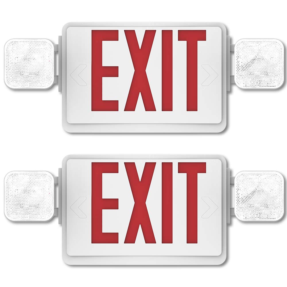 LED Wall and ceiling mounted ABS Fire 2X3w emergency light combo Emergency Exit sign