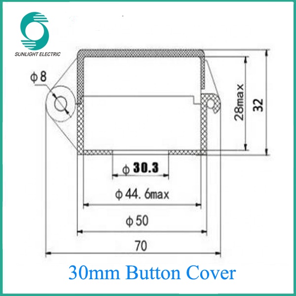 16mm 22mm 25mm 30mm emergency stop button protection cover transparent plastic round dust cover