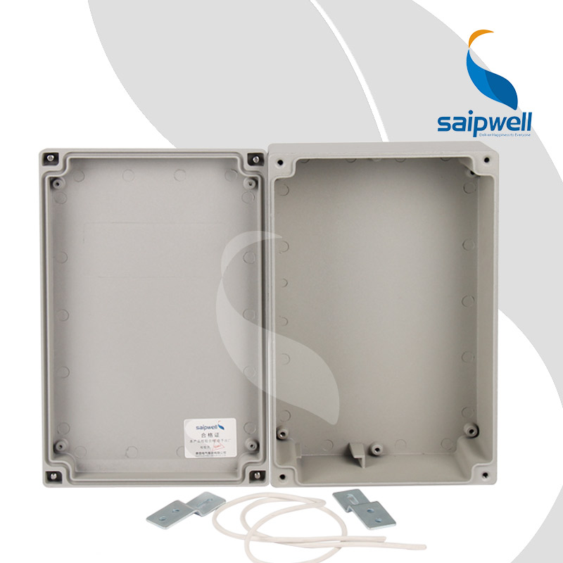 Saip/SAIPWELL IK08-10 IP65-67 cabinet CE RoHs aluminum electrical switch waterproof box enclosure with outlet holes