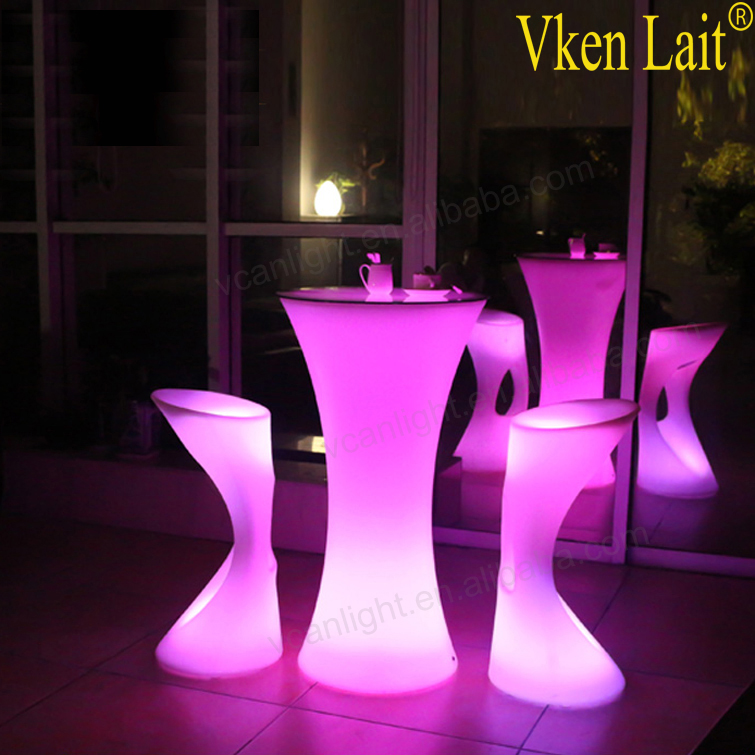 Bright leds16 color changing battery operated power color changing illuminated led bar table and chair lighting furniture