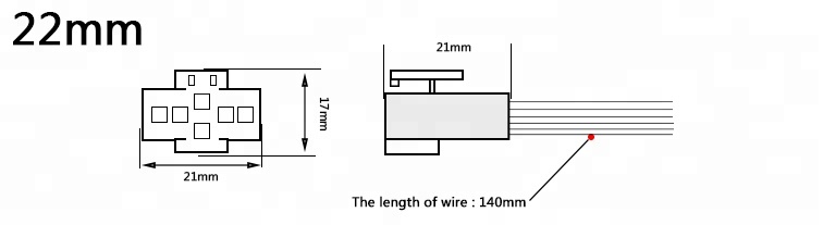 The electrical wiring connector 22mm Harness for push button switch