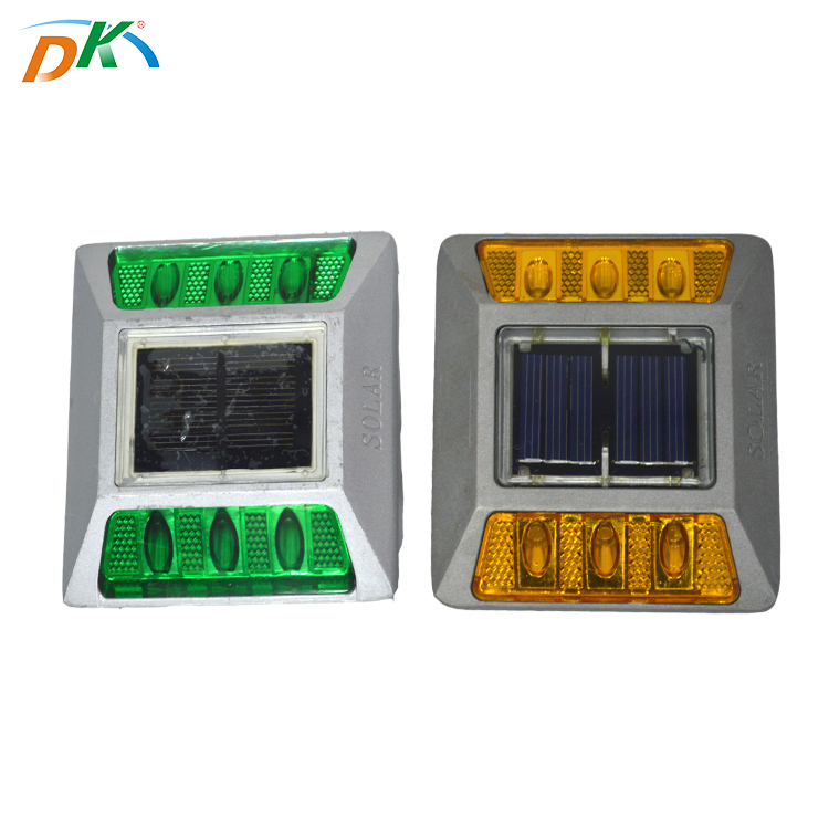 DK die-casting aluminum solar road stud LED flashing light road stud