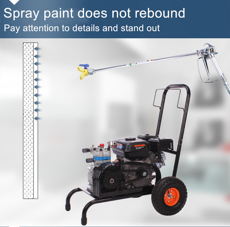 HW-H6000 gasoline powered heavy duty hydraulic piston pump airless paint sprayer