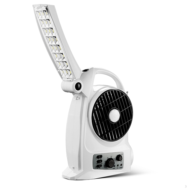 5 rechargeable fan with FM/AM radio