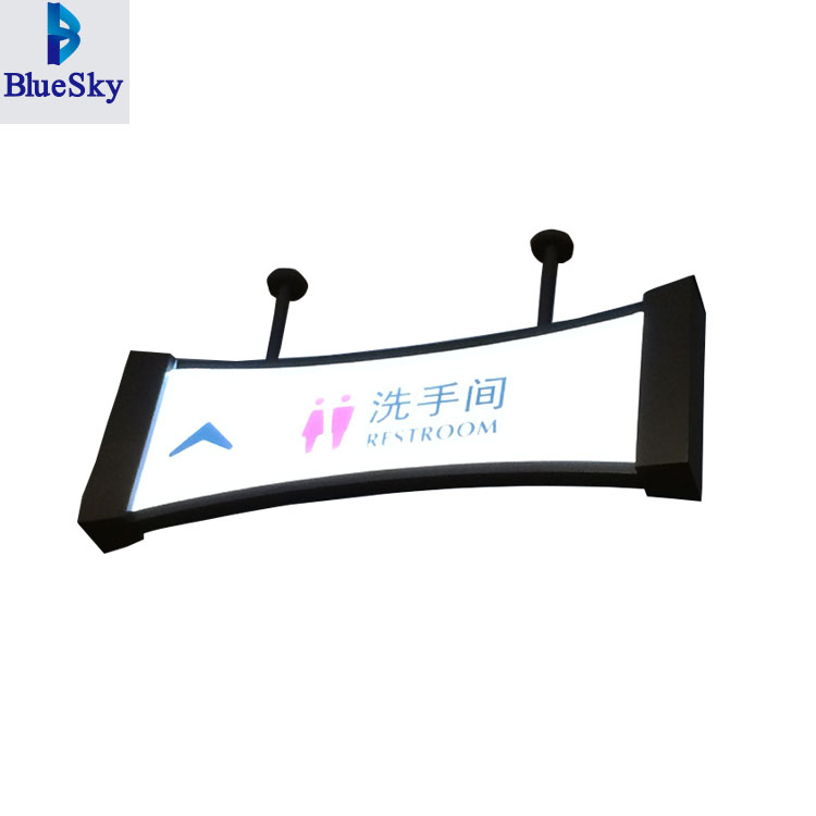 DC12v acrylic hanging advertising led light box for shop window display