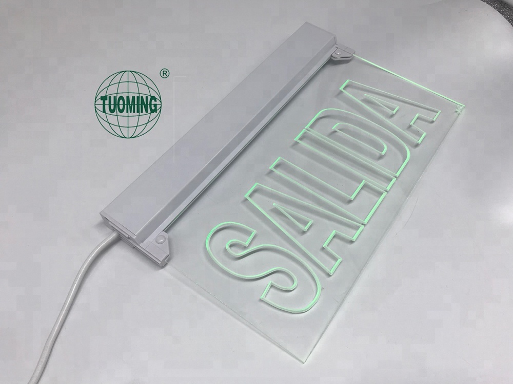 Green SALIDA Exit Sign Green 6pcs LED acrylic Safty exit light Emergency Exit signs