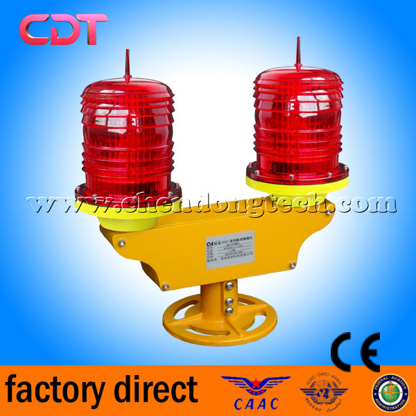 Double /twin red LED aviation obstruction beacon light