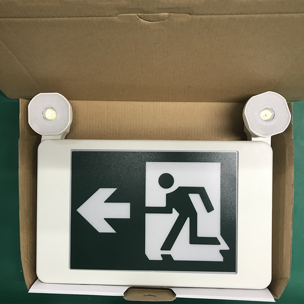 Canadian battery powered running man exit sign