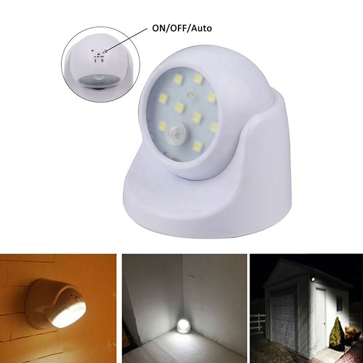 360 Rotating Portable Desk Lamp Super Bright SMD LED Motion Sensor Night Light