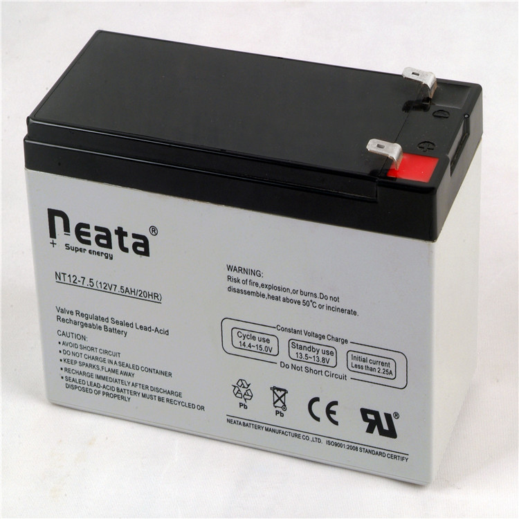 Neata Battery Factory price sealed lead acid 12v 7.5amp ups battery