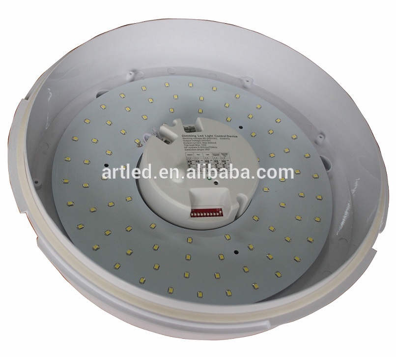 14W 1400lm IP65 due power motion sensor led ceiling lights bulkhead