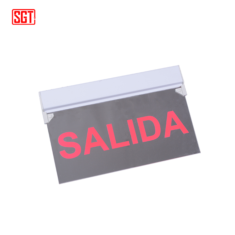 South America emergency light hanging fire resistant salida exit sign