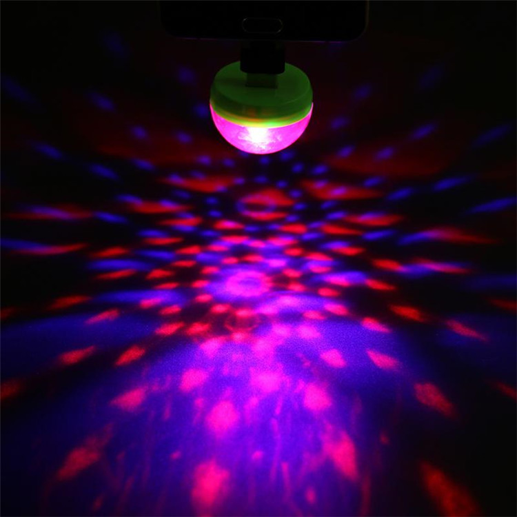 Mini USB LED Party Light Portable Crystal Magic Ball for Home Party Karaoke Decorations Colorful Stage LED Disco Light