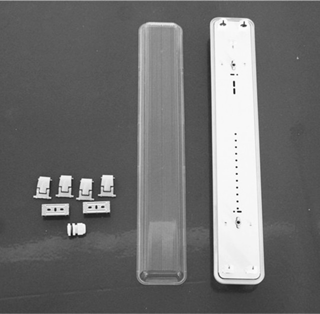 waterproof 0.6m t8 tube light plastic led light housing
