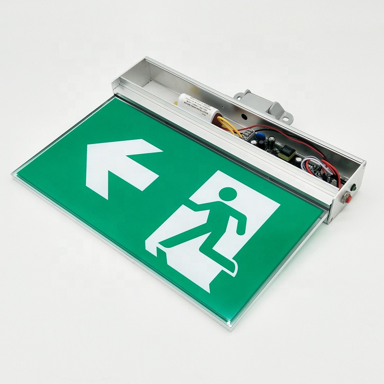 Universal hanging mount glow in the dark exit sign