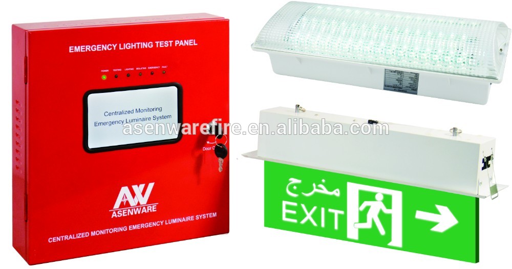 Centralized exit system automatically monitor the light / power / battery fault