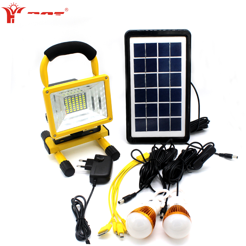 handheld 20W rechargeable flashlight AT-8890 solar energy alarm light