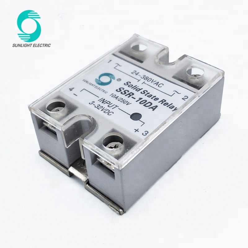 JGX-1D4810A SSR-10DA 10A 3-32VDC output 24-480VAC 1 phase ssr solid state relay
