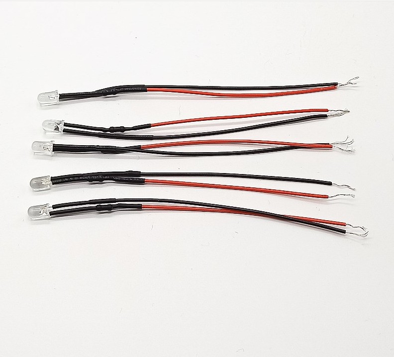 Hot Sale 5pcs 20cm Pre Wired 8mm LED Lamp Light Bulb Home Car Decoration F5 Emitting Diodes DC12V White Green Red Blue Yellow