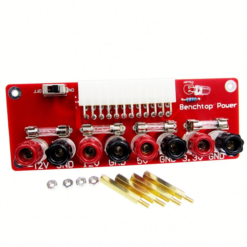 24 Pin ATX Benchtop Power Board Computer Connector Socket Power Supply Adapter Module 3.3V 5V 12V 5A