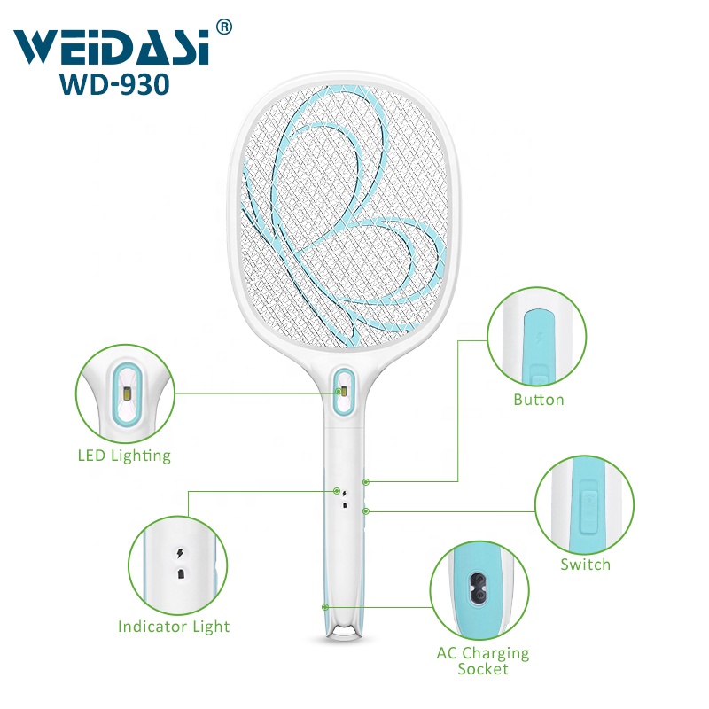 rechargeable fly killing electric mosquito killer racket for pest control