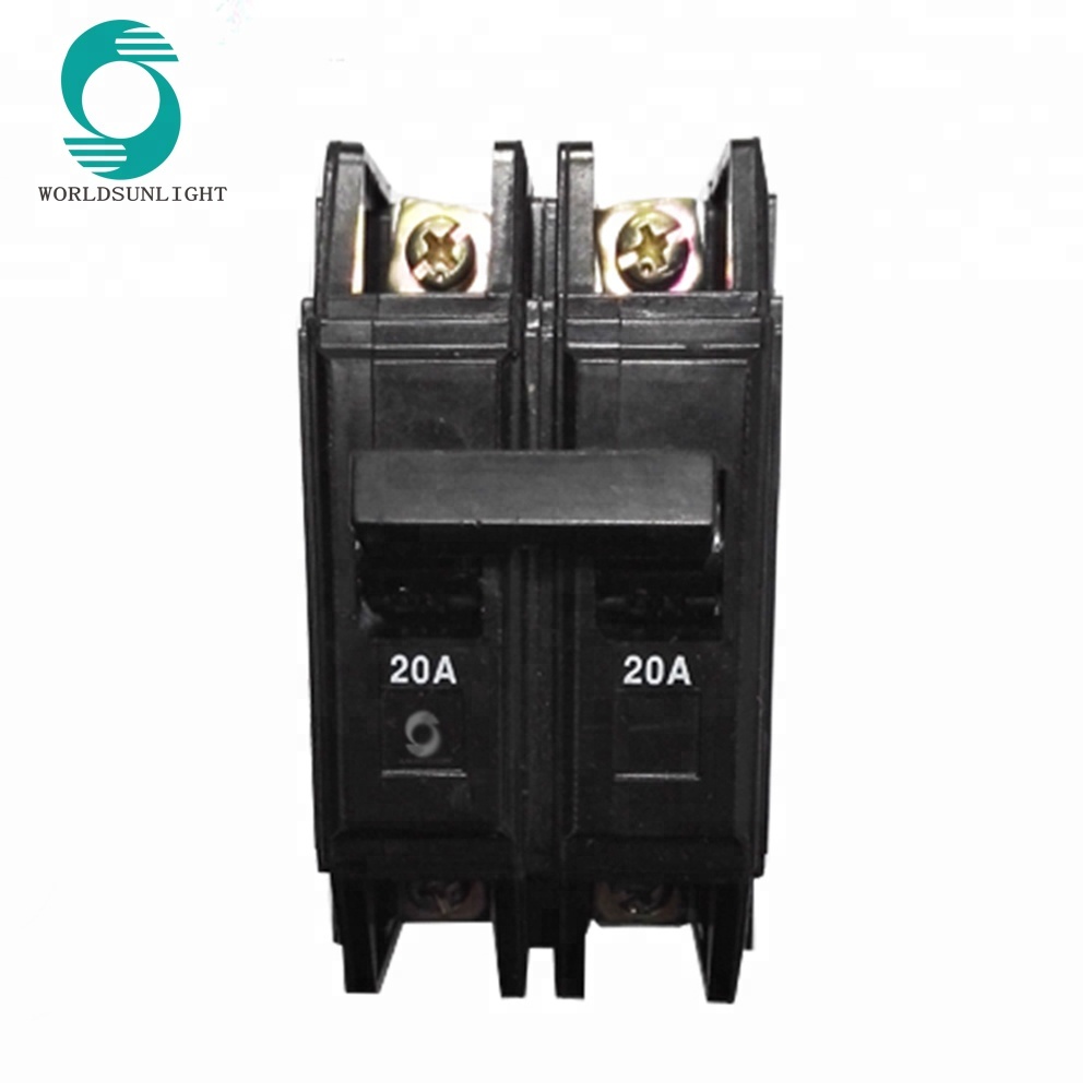 IP20 BH series Bolt-on type black 3KA 20A 240/415V 2P mcb miniature circuit breaker
