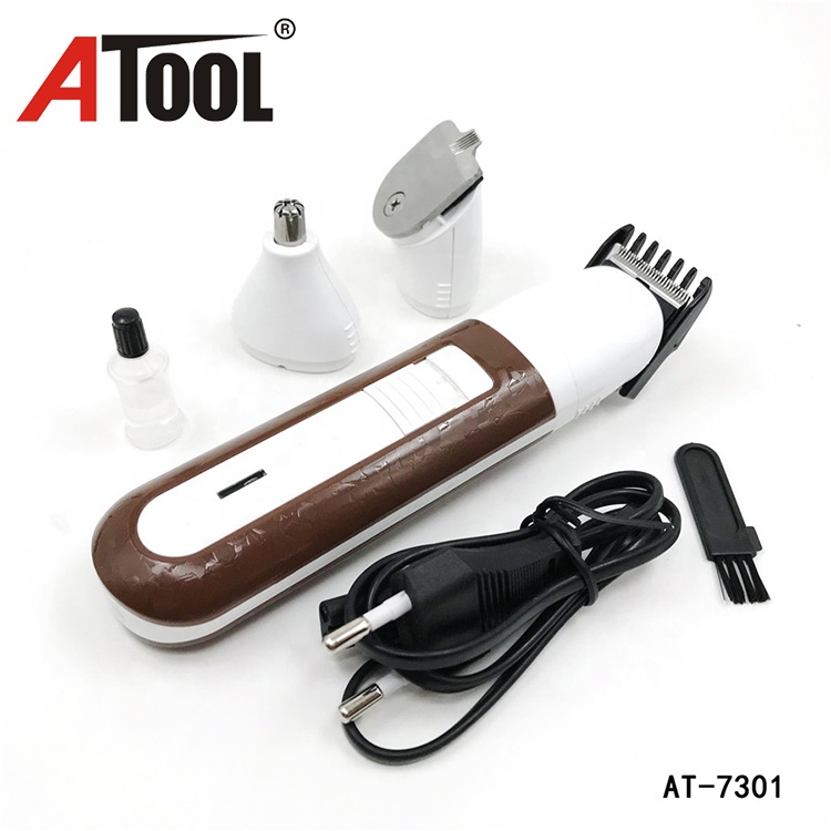 High quality multi-function exchangeable blade rechargeable electric hair trimmer and shaver