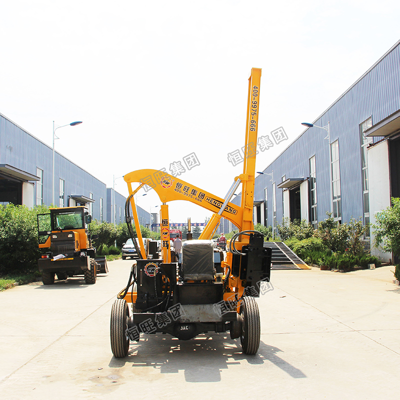 New type hydraulic four wheels small press pile ramming machine