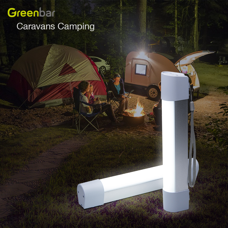 Greenbar multifunctional outdoor waterproof rechargeable emergency tent light portable led camping lantern