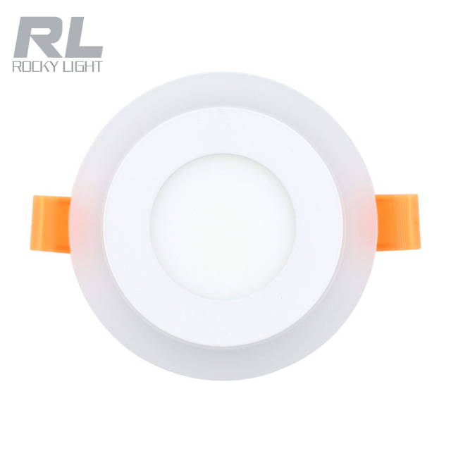 Round decorated panel light ultra thin recessed led double color panel light 220V