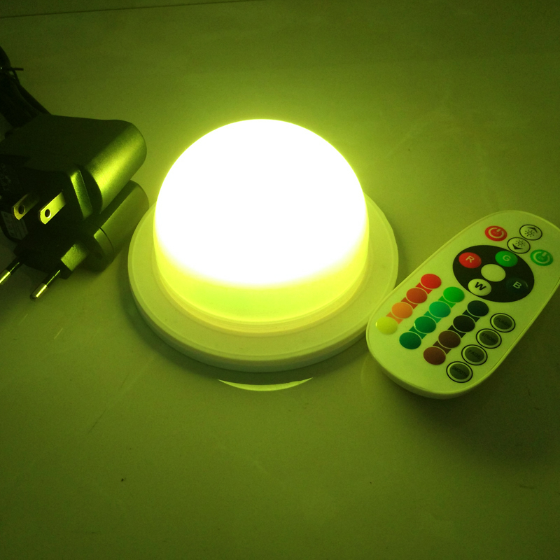 DHL Free Shipping Waterproof 16 colors change Led light base for acrylic with remote control