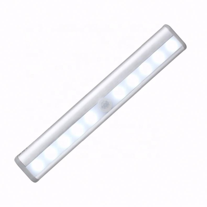 Battery Powered LED Cabinet Light DC3.7V 10LEDs Motion Sensor Lights Closet Cabinet LED Night