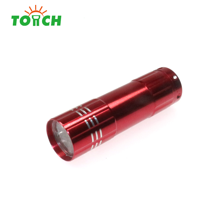 Mini 9 LED flashlight 4 colors Torch flashlight for AAA battery mini Pocket Torch Portable Flash Torch Lamps