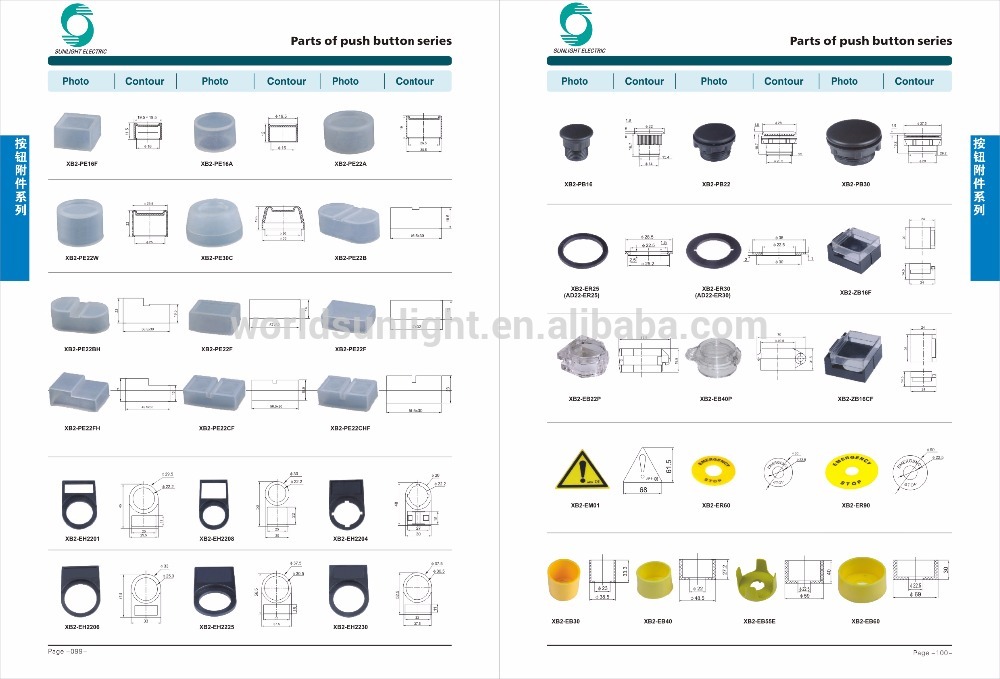 22MM yellow plastic Emergency stop push button switch protective cover with emergency stop label