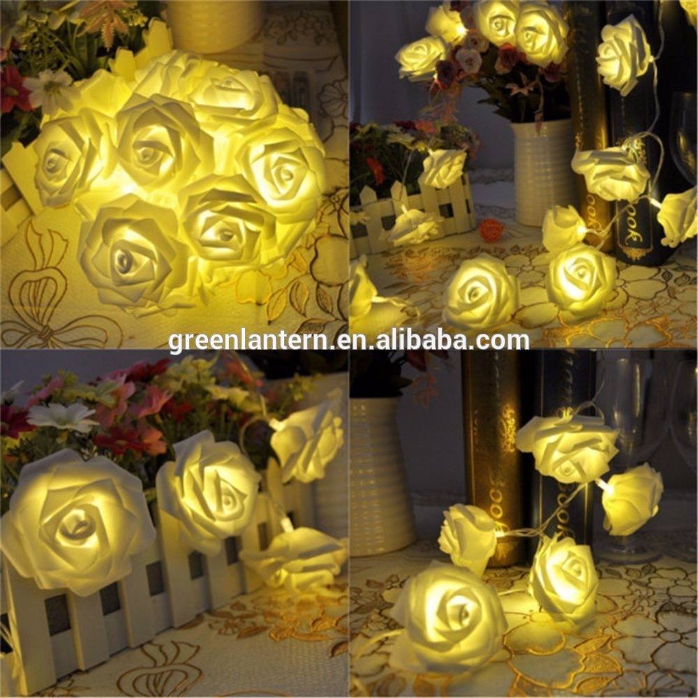 LED Rose Flower Fairy String Lights Lamp Wedding Garden Party Decor