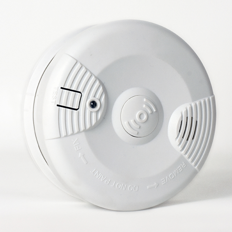 Standalone wireless easy installation white ABS smoke detector for fire alarm system