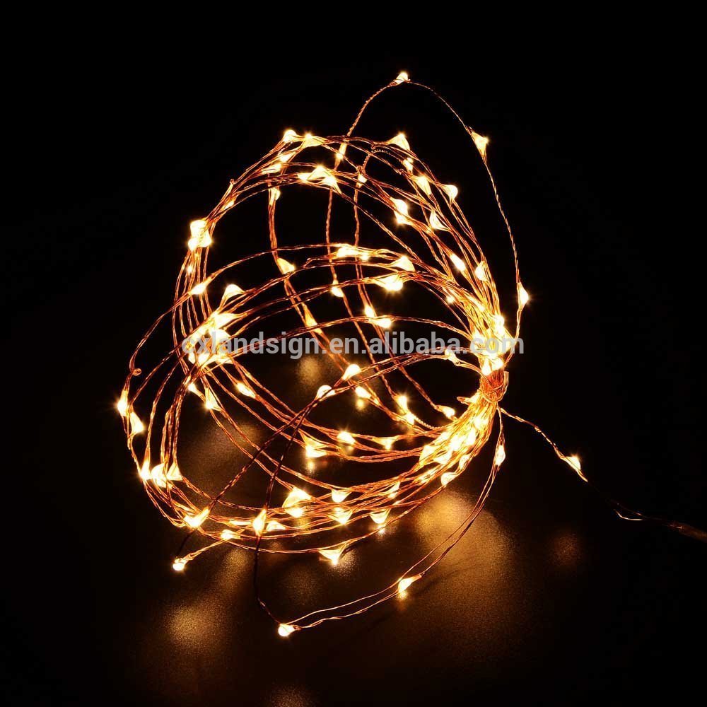 Flexible Copper Wire outdoor solar strip Christmas light with Remote Control ,outdoor solar strip light