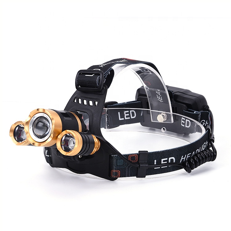 30W 3*XM-L T6 led waterproof headlamp 3000 lumens, High power rechargeable headlight