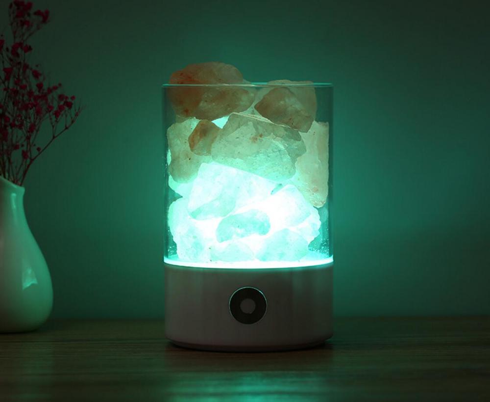 RGB LED Night Light, Himalayan Salt Lamp from China Factory, USB Plug