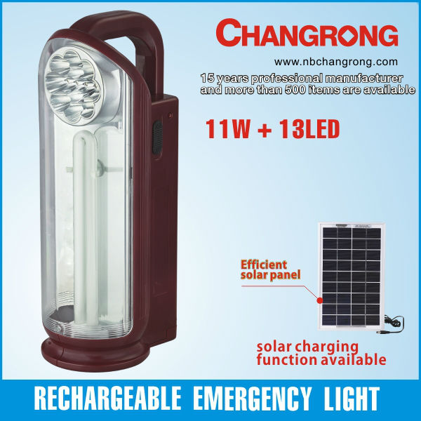 hand held automatic emergency solar fluorescent lantern