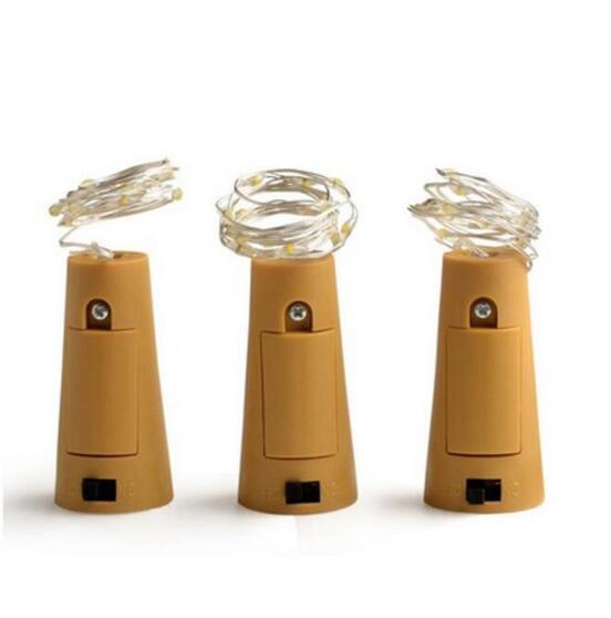 2M 20LED Wine Bottle led Light Cork Shape Battery Copper Wire String Lights for Bottle DIY Christmas Wedding