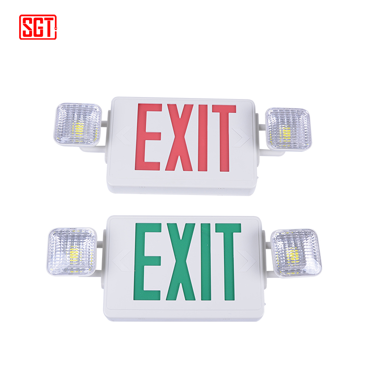 2019 Battery backup led lighting combo emergency exit led light sign