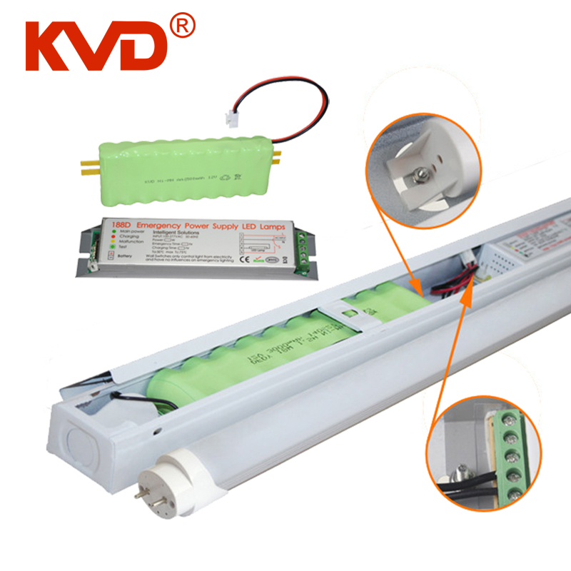 KVD 188D T8 LED tube emergency conversion kit for 5W 18W 30W emergency light kits for LED TUBE