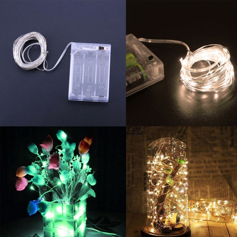 AAA Battery Operated 5M 50 LEDs LED String Lights for Xmas Garland Party Wedding Christmas Flasher Fairy Lights Decoration