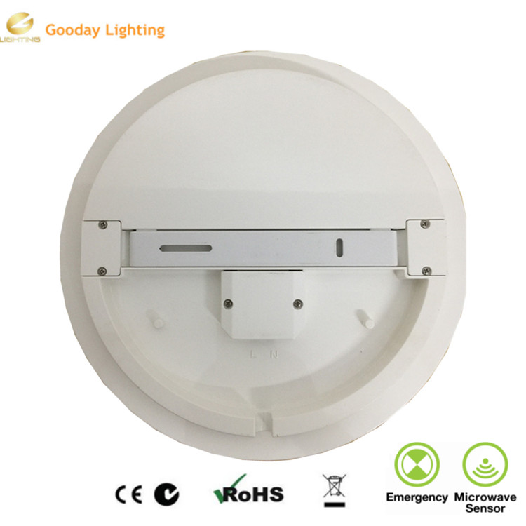 Slimline ceiling led light 20w led wall pack lamp with dimmable microwave sensor